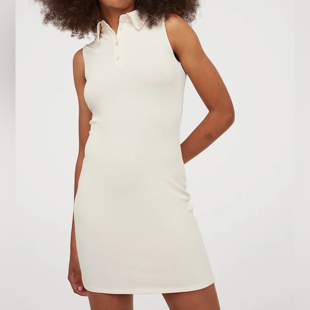 NWT H&M Ribbed Collared Tennis Dress